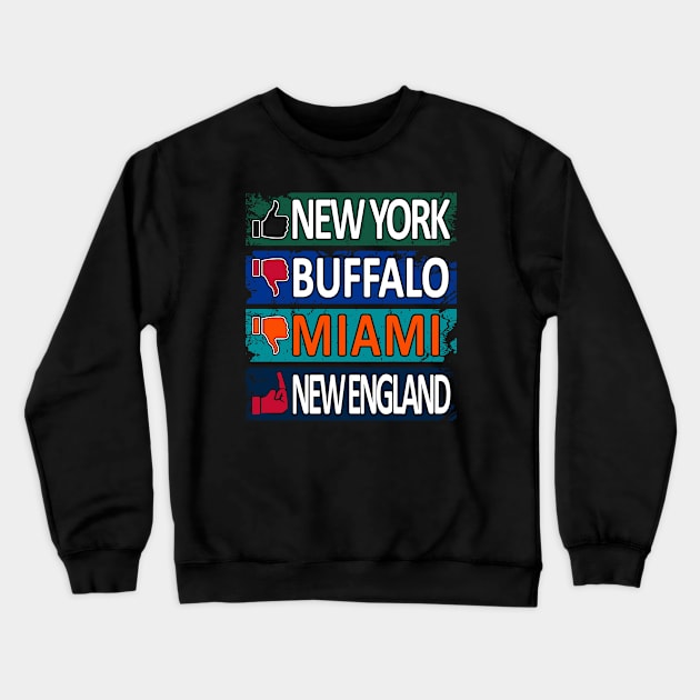 New York Pro Football - Funny East Rivals Crewneck Sweatshirt by FFFM